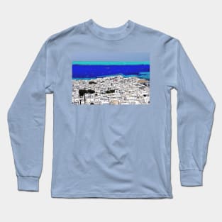 Greek Village By The Sea Long Sleeve T-Shirt